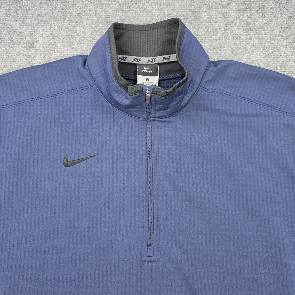 Villanova Wildcats Pullover Mens Large Blue 1/4 Zip NCAA Basketball Nike Dri Fit